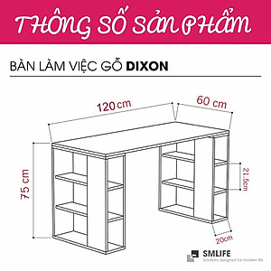 Bàn Học Bằng Gỗ Nhỏ Gọn Cho Bé SMLIFE Dixon