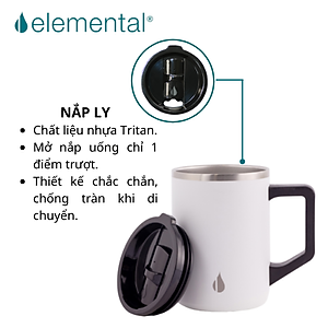 [Elemental chính hãng - Thương hiệu Mỹ] Cốc giữ nhiệt Elemental Summit 470ml, giữ nhiệt vượt trội, an toàn sức khỏe, inox 304, giá siêu hot