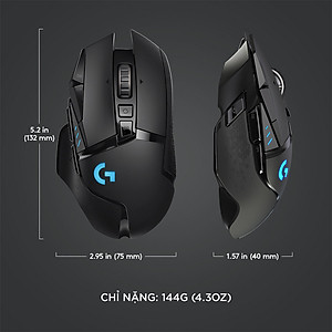 Chuột game không dây Lightspeed Logitech G502 - Hàng chính hãng