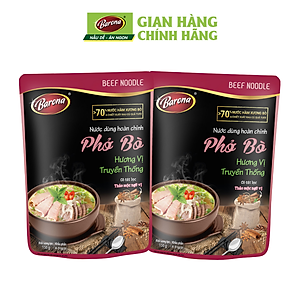 Combo 2 Gói Nước dùng Phở Bò Barona 150g, tặng Sa tế Tôm Siêu ngon 100g