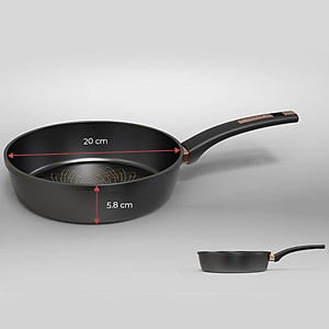 Chảo chống dính Ultra titanium Sunhouse STB - Dùng cho mọi loại bếp - Hàng chính hãng