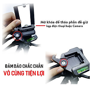 Chân giá đỡ máy chụp ảnh/ quay phim Tripod 3366 + Giá đỡ điện thoại - Hàng chính hãng