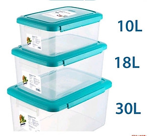 Thùng Đựng Đồ Dùng , Đựng Thực Phẩm Đa Năng Trong Gia Đình Hokkaido Hàng Xuất Nhật Có Nắp Đậy Chốt Gài Thông Minh - Chính Hãng ( Tặng kèm khăn lau đa năng)