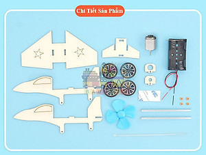 Bộ Đồ Chơi Khoa Học Tự Làm DIY Wood Steam, Đồ Chơi Lắp Ghép STEM, Đồ Chơi Gỗ Cao Cấp Máy Bay Chiến Đấu F15