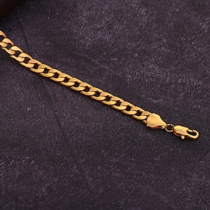 Bộ Trang sức mạ vàng 18K, Phong cách châu Âu, Kiểu lặc dẹp, kèm hộp đựng lót nhung gấm