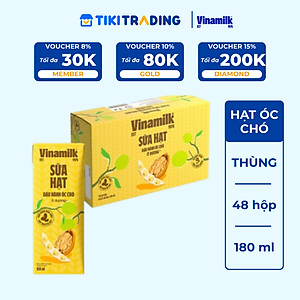 Thùng 48 hộp Sữa đậu nành Vinamilk hạt Óc chó 180ml