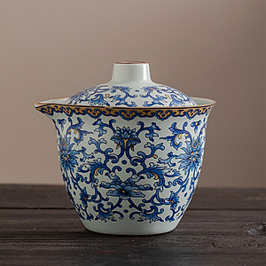 Bộ Ấm Trà Gốm Sứ Du Lịch kiểu gaiwan – Nhỏ Gọn, Tiện Lợi Dành Cho Người Yêu Trà