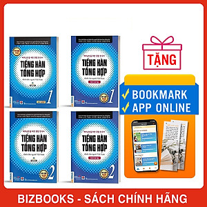 Combo 4 Cuốn Tiếng Hàn Tổng Hợp Sơ Cấp 1 và 2 Bản Đen Trắng - Học Kèm App Và Khóa Học Online
