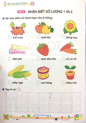 Tủ Sách Bé Vào Lớp 1 - Bé Vui Học Toán (Dành Cho Trẻ Mẫu Giáo 5-6 Tuổi) - Tái Bản 2020