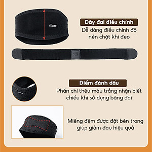 Đai quấn khuỷu tay loại vừa Phiten metax elbow band middle AP246003/AP246004/AP246005