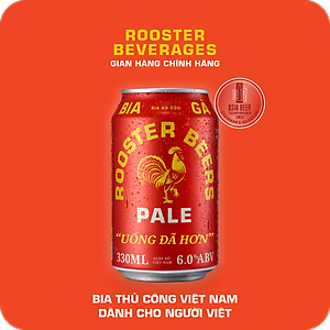 Rooster Beers Pale (Bia Gà Pale) Thùng 12 Lon x 330ml