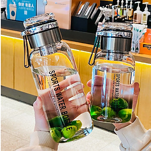 Bình Nước Thủy Tinh Dung Tích 750,1000,1200,1500ml Tiện Lợi, Có Lọc Bã Trà, Tặng Kèm Túi Vải Cách Nhiệt