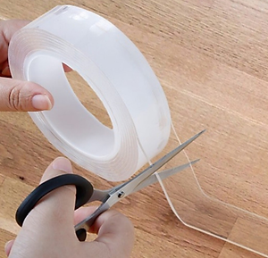 Cuộn băng keo trong suốt KG10 đa năng dán siêu dính trên mọi bề mặt, keo nano 2 mặt chống thấm tiện lợi dài 3cmx3m- Hàng chính hãng