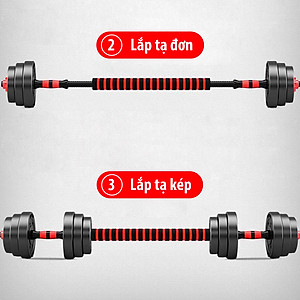 BG BỘ TẠ 30KG Tạ Tập Tay Đa Năng Điều Chỉnh 2 in 1 Kết Hợp Tạ Đẩy ( hàng nhập khẩu)