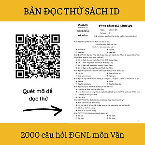 Sách ID 2000 câu hỏi đánh giá năng lực môn ngữ văn MoonBook ôn thi, luyện đề ĐGNL của trường Đại học Quốc gia TP HCM