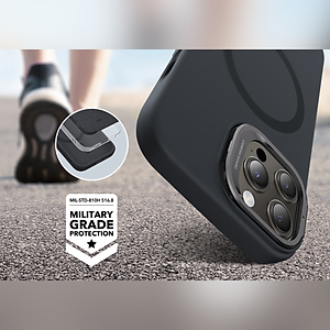 Ốp Lưng Case ESR Silicone Sạc Không Dây Dành Cho iPhone 15 Pro Max / iPhone 15 Pro, Cloud Soft Case with Stash Stand (HaloLock) - HÀNG CHÍNH HÃNG