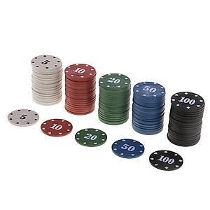100 Miếng Sòng Bạc Thẻ Trò Chơi Chip Poker Cóc trong Hộp cho Cờ Bạc Chống Đỡ