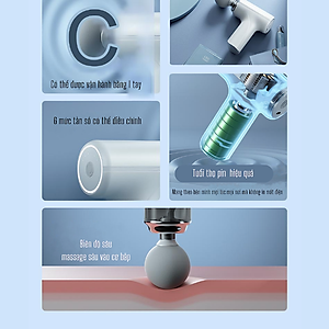 Máy massage công thái học cầm tay mini MDC933 dòng cao cấp công nghệ AI cảm biến lực nhấn giúp giảm đau mỏi giãn cơ hiệu quả tránh chấn thương - Hàng chính hãng