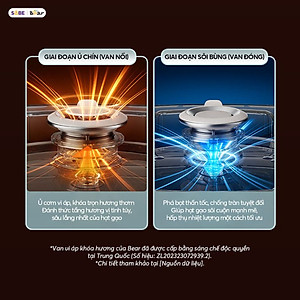 Nồi cơm điện 1,5L Bear DFB-J40Q5 (RC-4H40Y) Hàng Chính Hãng