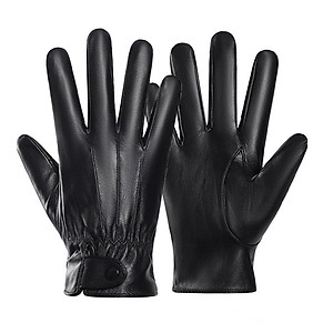 Găng tay nam mùa đông lót nỉ lông ấm áp lòng bàn tay chống trượt, cảm ứng điện thoại GTN2