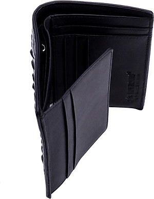 Ví nam da cá sấu đan viền gai đuôi kiểu đứng nhiều màu Huy Hoàng HT2258-2259-2260-2701