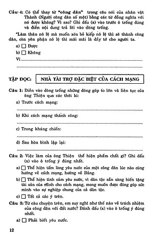 Sách Câu Hỏi Và Bài Tập Trắc Nghiệm Tiếng Việt Lớp 5 Tập 2