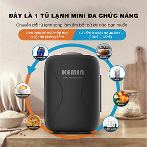 Tủ lạnh mini Kemin Ku400A  Chính Hãng  - Dùng ở nhà và ô tô - Nóng lạnh 2 chiều