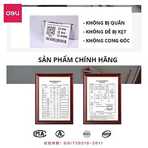 Giấy Decal Nhiệt In Nhãn, Minicode, Đơn Hàng TMĐT Deli -  Cuộn 325 Tờ 10x15cm - Dùng Cho Bill, Mã Vạch, Hóa Đơn, Livestream, Kinh Doanh Online - Không Phai Mực - Hàng Chính Hãng - 12308