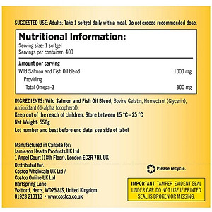 Omega 3 dầu cá Mỹ Kirkland Signature Fish Oil 1000mg Hỗ trợ sức khỏe não bộ, hệ thần kinh, Tim mạch, Khớp, Bổ mắt, Làm đẹp da - OZ Slim Store