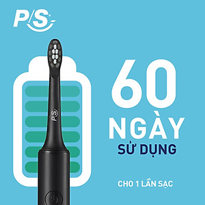 Bộ bàn Chải Điện P/S Sonic Expert Chuyên Gia Sóng Âm - Công Nghệ Sóng Âm, Chải Sạch Mảng Bám Tới 8X - Đen Glowy