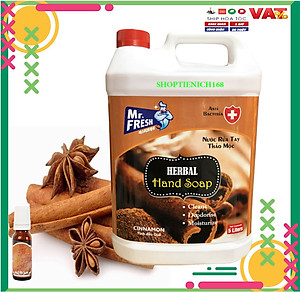 Combo 2 can Nước rửa tay khử mùi Mr.Fresh 5L Hương Quế & Hương Táo (5l/can)