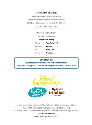 Sách Aha Grammar Bài Tập Bổ Trợ Toàn Diện Ngữ Pháp Tiếng Anh Lớp 4 Theo Chủ Đề