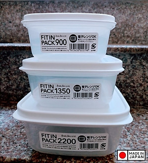 Hộp nhựa đựng thực phẩm nắp déo Fitin Pack các cỡ nội địa Nhật Bản
