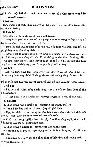 Sách 199 Dàn Bài Và Bài Văn Hay Lớp 10 (Tái Bản)