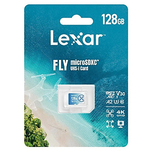 Thẻ nhớ micro SDXC 64GB/ 128GB/ 256GB Lexar FLY, chuyên dụng cho Flycam, lưu video 4K, tốc độ đọc 160MB/s, tốc độ ghi 90MB/s, BH 5 năm - Hàng chính hãng