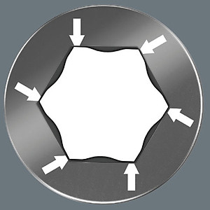 Bộ khóa lục giác ngắn 9 cái 950/9 Hex-Plus 5 L-key set, metric, chrome-plated Wera 05021406001