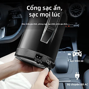 Bình Đun Nước Xe Hơi Giữ Nhiệt Dung Tích Lớn 1500ML 200W SUS304 Chế Độ Nguồn Kép 12V-24V Kèm Bộ Adapter 220V Dùng Trong Gia Đình Và Cho Xe Tải Xe Khách Đường Dài
