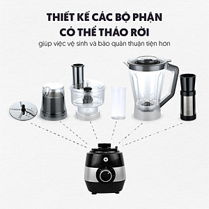 Máy Xay Thực Phẩm Đa Năng &amp; Trong 1 Mishio MK323 - Hàng Chính Hãng