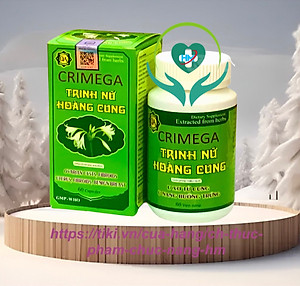 ￼Viên uống TRINH NỮ HOÀNG CUNG  CRIMEGA Vinaphar - Hôp 60 viên -Hỗ trợ u xơ tiền liệt tuyến, u xơ vú, u nang buồng trứng