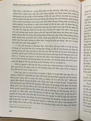 Bình luận khoa học Luật Đất đai năm 2024