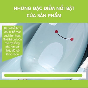 Chậu Tắm Ếch cao cấp cho bé có van thoát nước (kt 85*50*32cm)