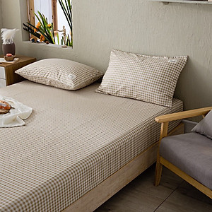 Bộ ga giường cotton Tici kẻ LIDACO cao cấp (Nhiều mẫu lựa chọn)