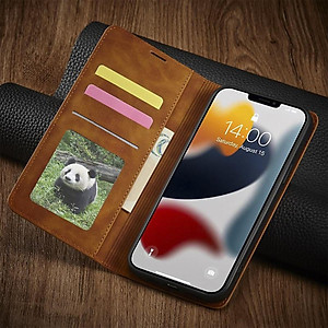 Bao da dạng ví dành cho iPhone 16 , 16 Plus , 16 Pro , 16 Pro Max ,  15 , 15 Pro , 15 Plus , 15 Pro Max có ngăn đựng thẻ , đựng tiền tiện lợi - Hàng nhập khẩu