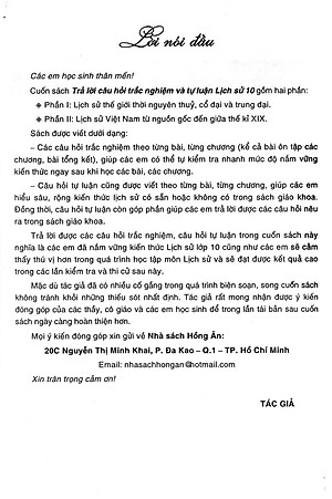 Sách tham khảo- Trả Lời Câu Hỏi Trắc Nghiệm Và Tự Luận Lịch Sử 10 (Biên Soạn Theo Chương Trình GDPT Mới)_HA