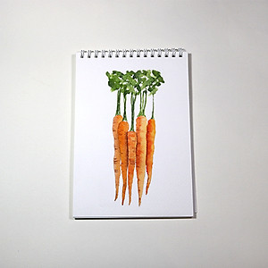 Sổ vẽ chuyên dụng A5 dòng cao cấp từ Ý, có vân màu trắng sang vẽ đẹp chì và màu nước lên màu giữ được độ trong, giấy dày định lượng 260gsm 15 tờ Green Art - Hàng chính hãng