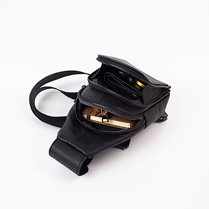 Túi đeo chéo da bò thật Venus Bụi Leather DC108 - Da bò Nappa cao cấp - Bảo hành 12 tháng