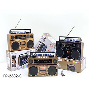 Đài Radio Bluetooth Năng Lượng Mặt trời FePe,FP-2382-S, FM, AM, SW, Cổng Cắm USB, Thẻ Nhớ -Hàng Chính Hãng