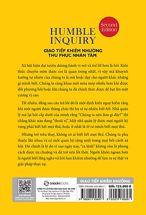 Giao tiếp khiêm nhường - Thu phục nhân tâm - Tác giả Edgar H. Schein , Peter A. Schein