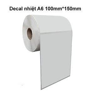 Giấy in nhiệt, decal dán A6 Khổ 100x150mm - 350 tem / 1 cuộn Chuyên in đơn sàn TMĐT , in mã vận đơn có lớp keo dán ( Hàng nhập khẩu )