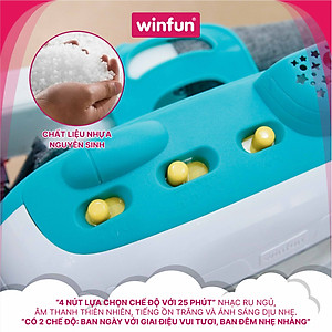 Đèn ngủ 3 chức năng, 2 chế độ nhạc - ru ngủ cho bé  từ 0 tháng tuổi Winfun 720000-NL